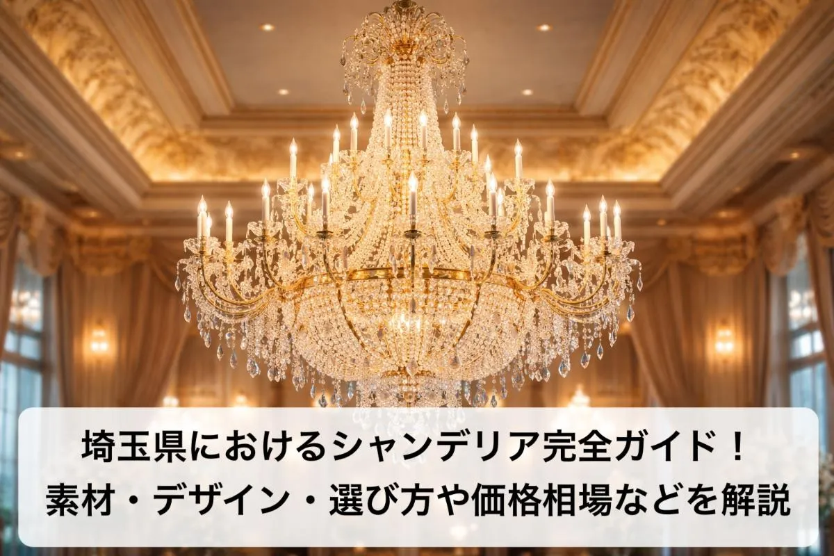 埼玉県におけるシャンデリア完全ガイド!素材・デザイン・選び方や価格相場などを解説