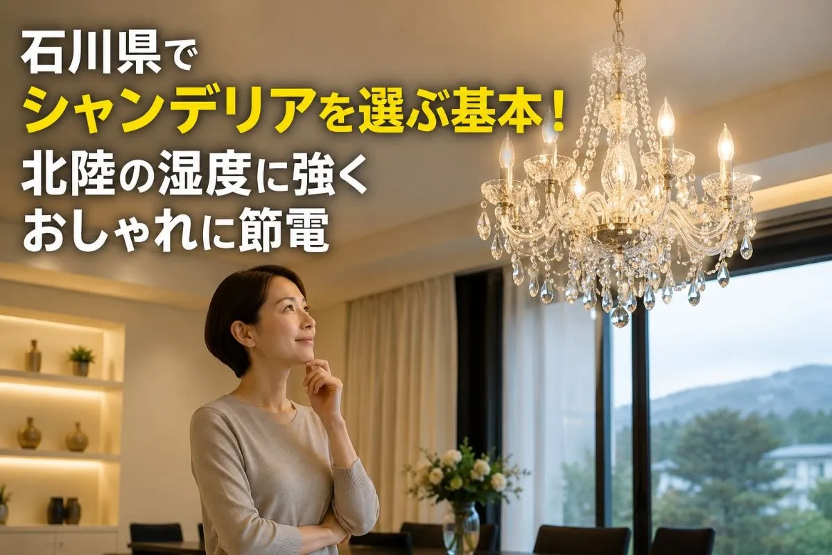 石川県でシャンデリアを選ぶ基本!北陸の湿度に強くおしゃれに節電